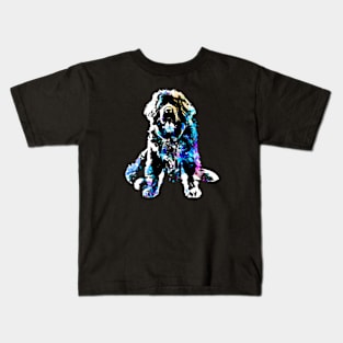 Newfoundland Large Working Dog Stencil Artwork Kids T-Shirt